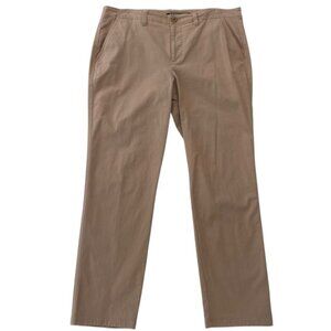 Ralph Lauren tan camel trousers pants flattering stretchy cotton classic size 14